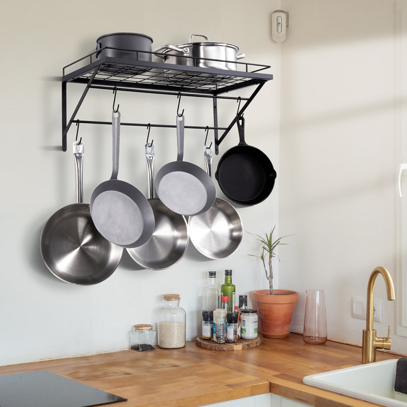 Steel Rectangle Wall Mounted Pot Rack