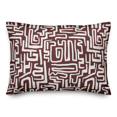 Coussin extérieur bleu marine Wiggly Shapes