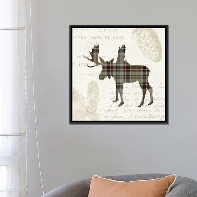 «Plaid Lodge, Tan IV», impression sur toile