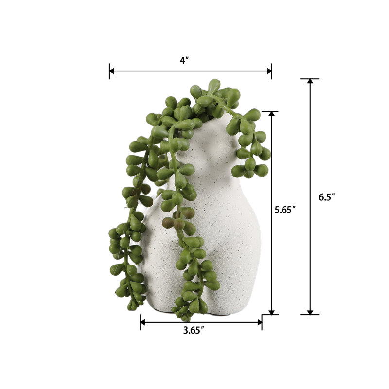 Chaîne de perles dans un vase en céramique de 5,5 po 3,5 * 3 * 5,5