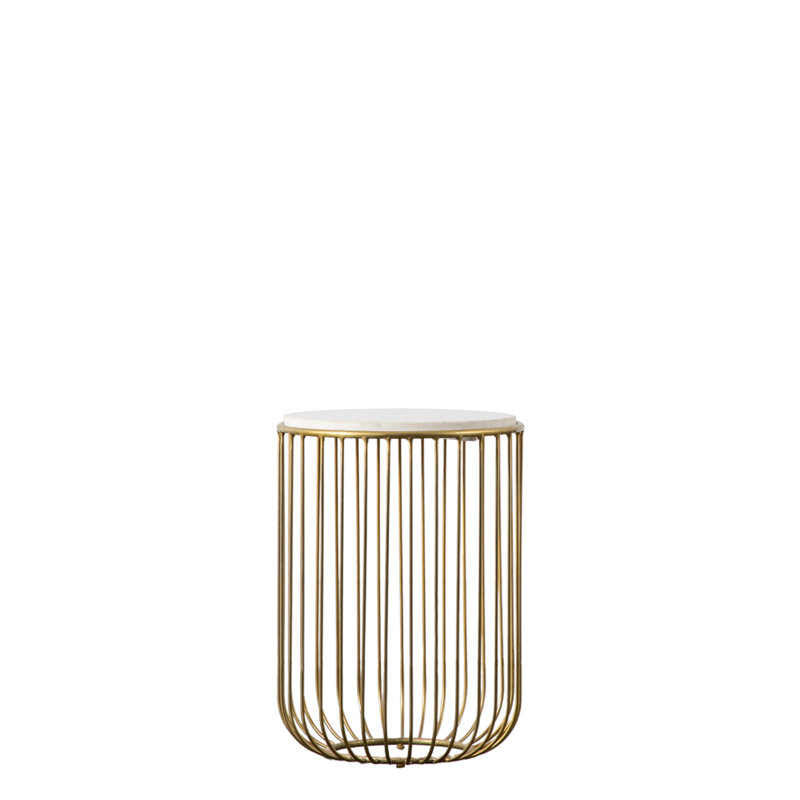 Toulon Frame End Table, Gold