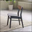 Ensemble de salle à manger contemporain 5 pièces noir et noyer avec 4 chaises d'appoint