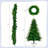 Pre-Lit Aspen Fir Artificial Christmas Tree With Wreath & Garland,Grass  Xmas Tree With 380 Multi-Colour LED Lights, 11 Lighting Modes, 861 PE Branch Tips, For Indoor Holiday Decor