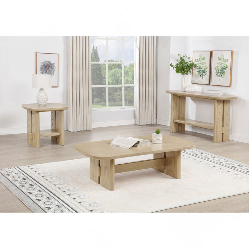 Table basse rectangulaire Beige Oak Coastal