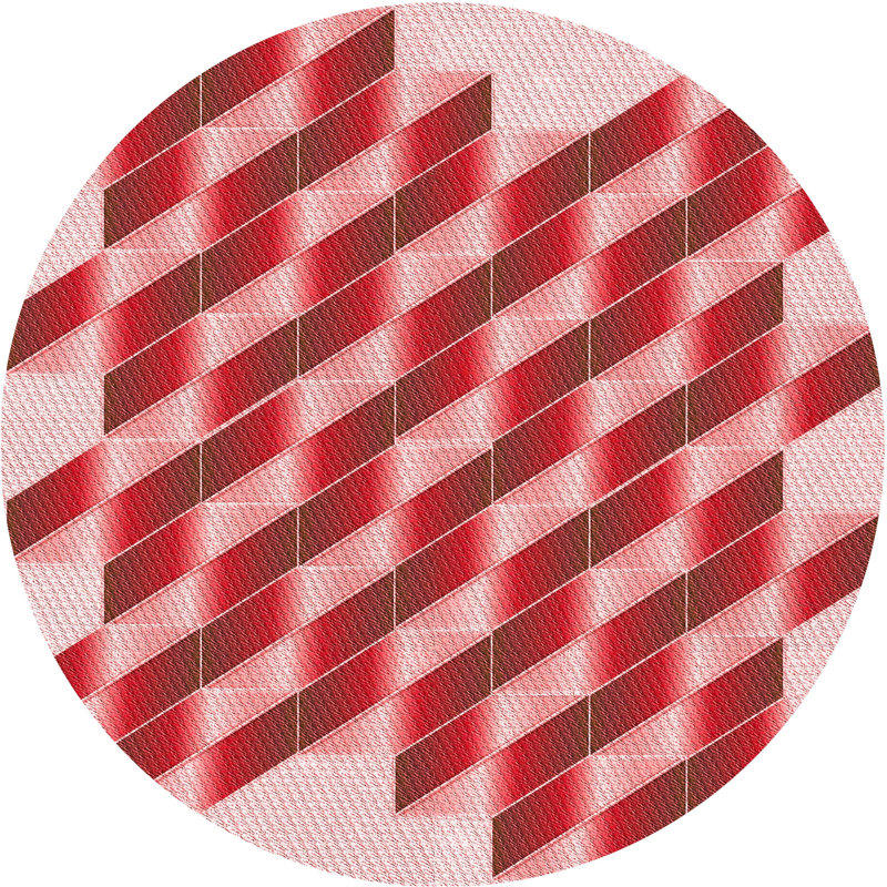 Nilesh Geometric Indoor Rug, Round 5'