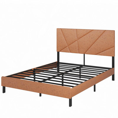 Faux Leather Upholstered Bed