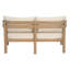 Ensemble de causeuse d'extérieur moderne en bois d'acacia pour 2 personnes avec table basse ronde Darnell