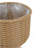 Set Of 3 Brown Poly Rattan Baskets With Rope Texture And Tapered Wooden Legs, L:12X12x23.5" M:10X10x17.5" S:8X8x13.5"-1023248748