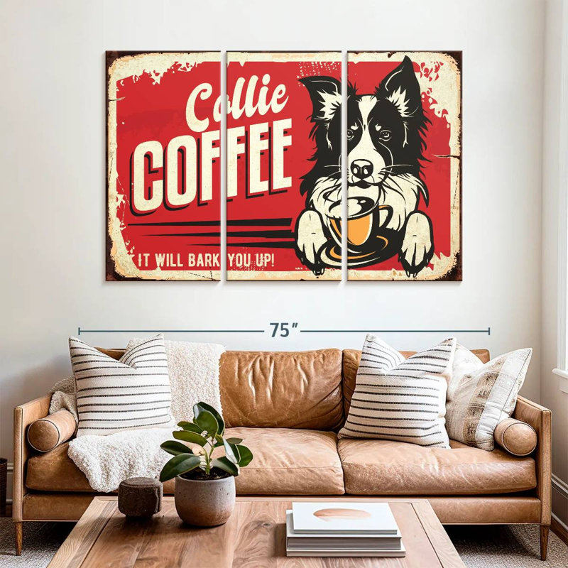 Kema Collie Coffee, 42" H x 65" W