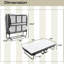 Lit pliant avec matelas en mousse apaisante: 75 po x 45 po, structure en métal, housse de rangement, lit à roulettes facile à utiliser: utilisation