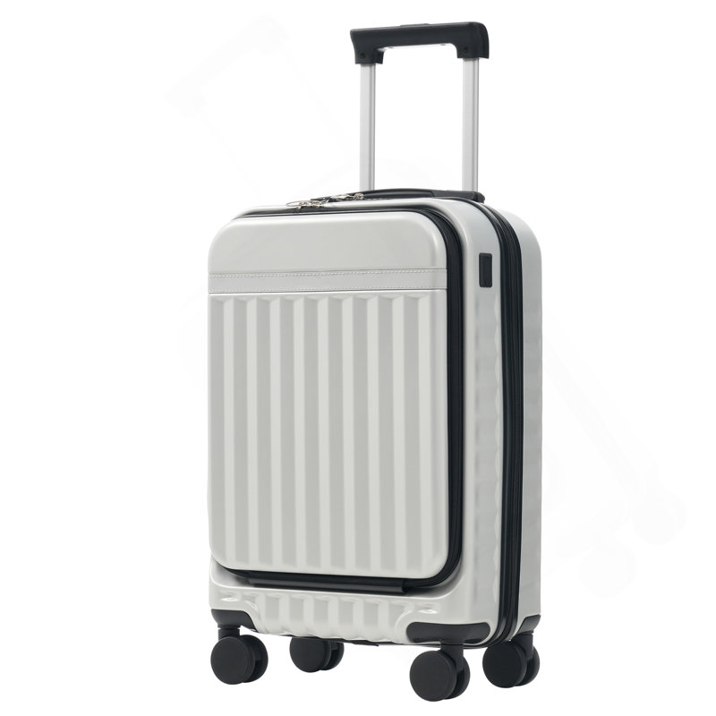 Ensemble de 3 valises à ouverture frontale, valise de transport rigide avec port USB, bagage extensible avec poignée à roulettes, verrou TSA
