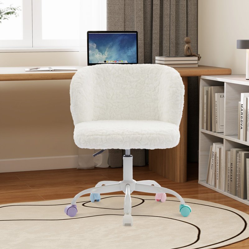 Chaise de bureau 22,48 po, Ivoire ivoire