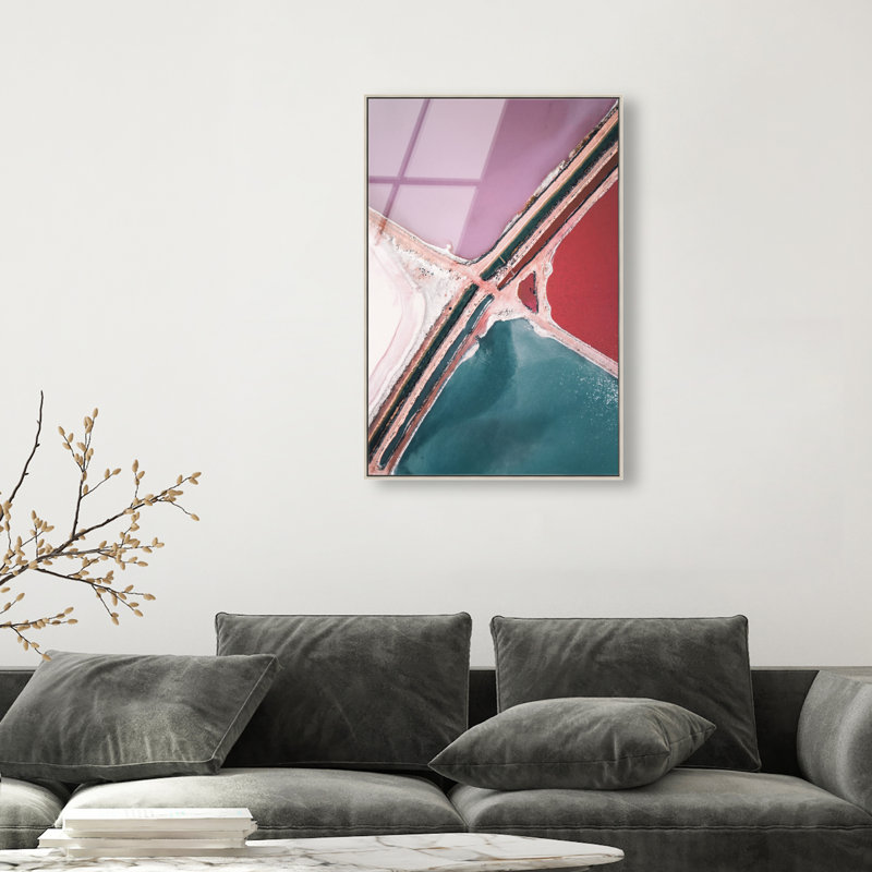 Lilac meets teal Print, 16"H x 11"W, Silver Floater Frame