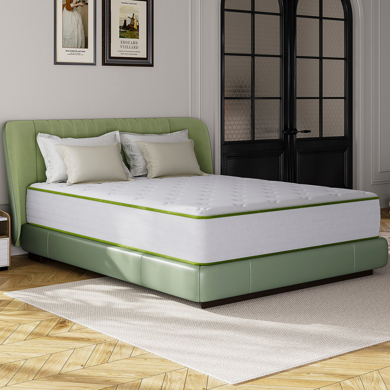 Alwyn Home Stubbeman 12" Medium Hybrid Mattress in a box With Certipur-US Certified PocketSpring, Pressure Relief, and Motion lsolation, 10 Year Warranty