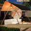 Auvent de voile à abat-jour hexagonal, grand pare-soleil à blocs UV de 116 po x 118 po avec UPF 50+, tissu en polyester haute densité imperméable, poteaux bruns résistants à la rouille et crochets intégrés pour le patio - Kaki clair