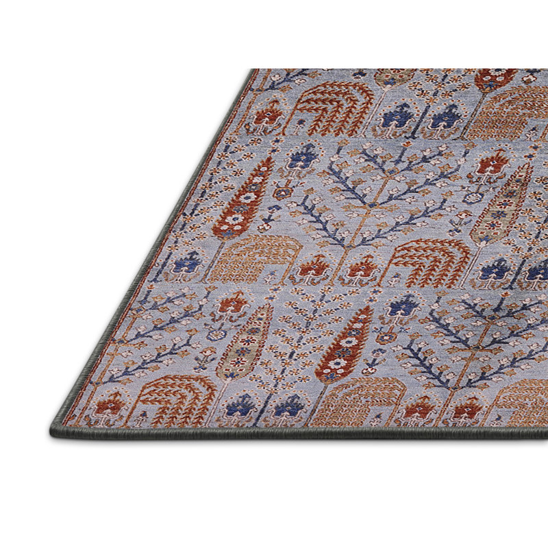 Tapis rouge / bleu Southwestern, Rectangle 3 pi x 5 pi