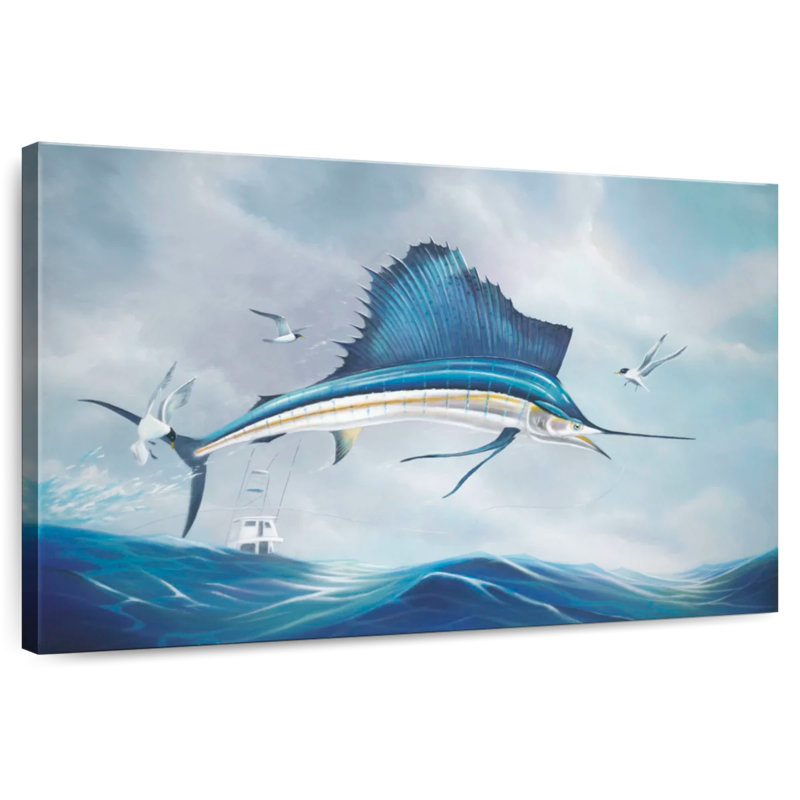 Brampt Blue Marlin, 26" H x 39" W