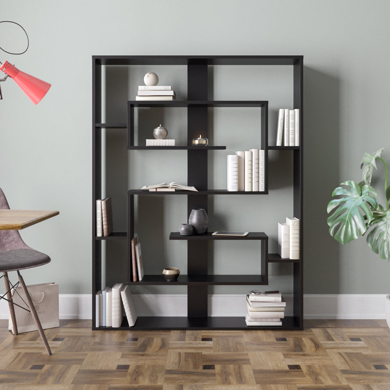 Fembra Geometric Bookcase, Black