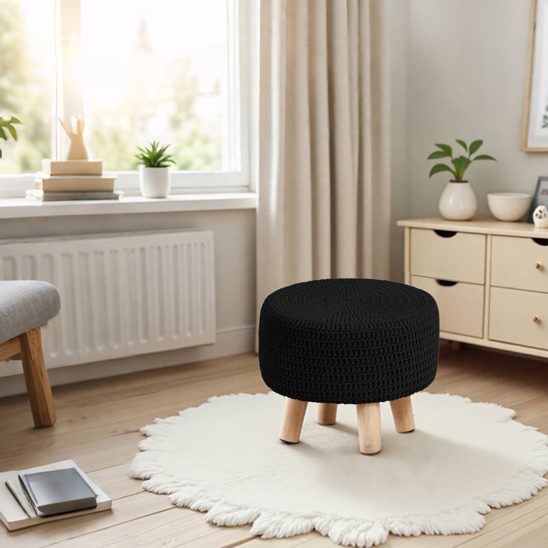 Tabouret d'appoint en bois, Blanc