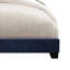 Lit de luxe très grand bleu foncé - Revêtement en velours, structure de l'est robuste avec panneau à 4 lattes pour matelas, sommier tapissier pour plus de durabilité, 6 pieds de support stables