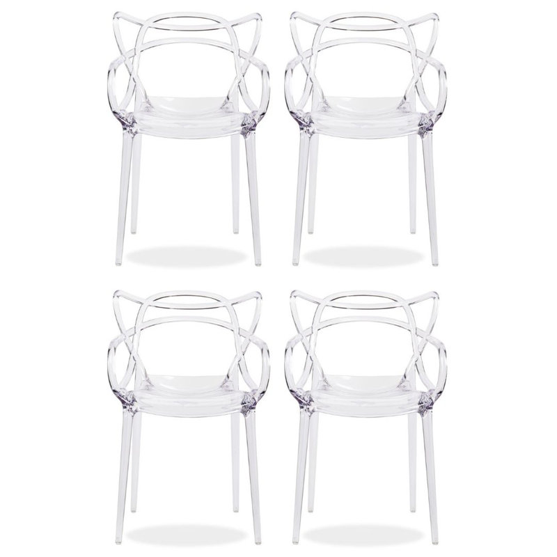 Fauteuil empilable en polycarbonate Modern