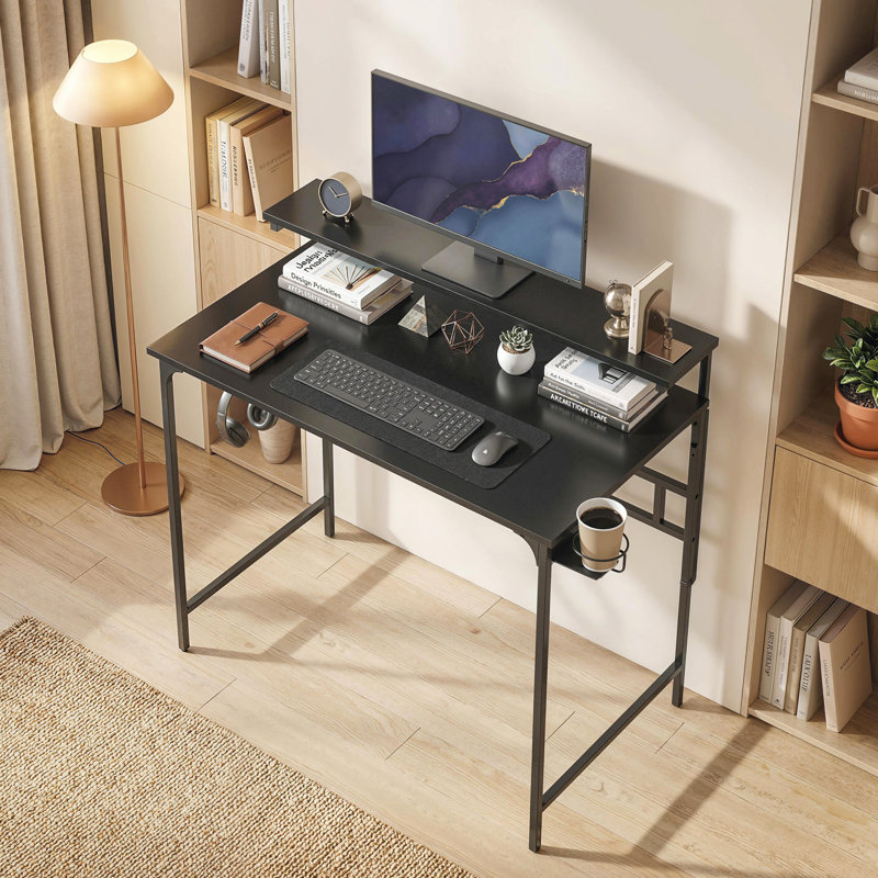 Metal Base Computer Desk, Black