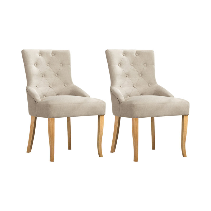 Bradman 51.5cm H Upholstered Side Chair, 2, Grey