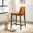 Shannon Counter Chair In Burnt Orange Velvet-489673667