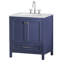 Meuble-lavabo autoportant avec lavabo, armoire de rangement à cadre en bois avec porte à fermeture en douceur
