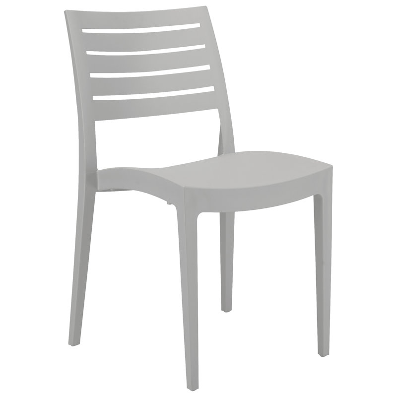 Chaise d'appoint d'extérieur Agrim, Gris