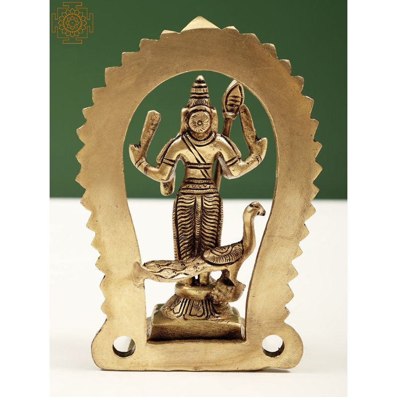 Petit kartikeya en laiton 5 po (Murugan)