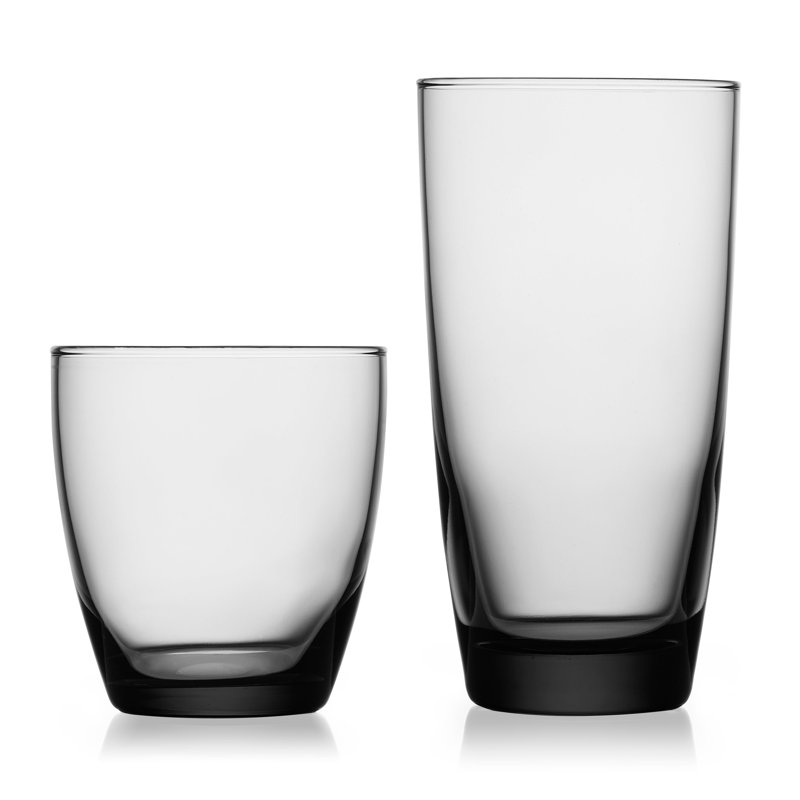 Libbey Slate Smoke 12-Piece Cooler And Double Old Fashioned Glass Set
