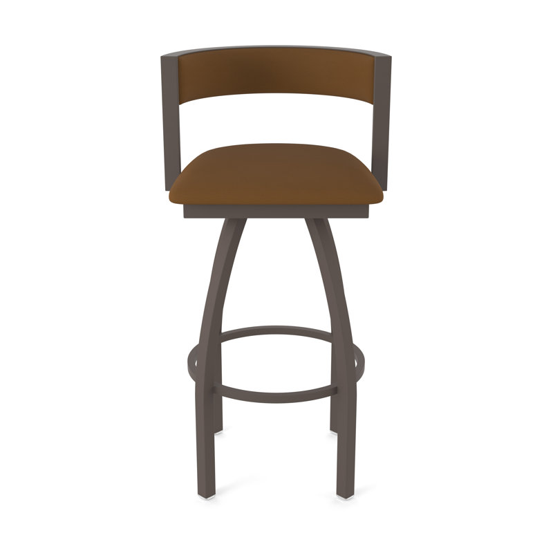 Tabouret Artémis, Bronze, Tabouret de comptoir (siège d'une hauteur de 25 p, Vinyle - chaume Canter