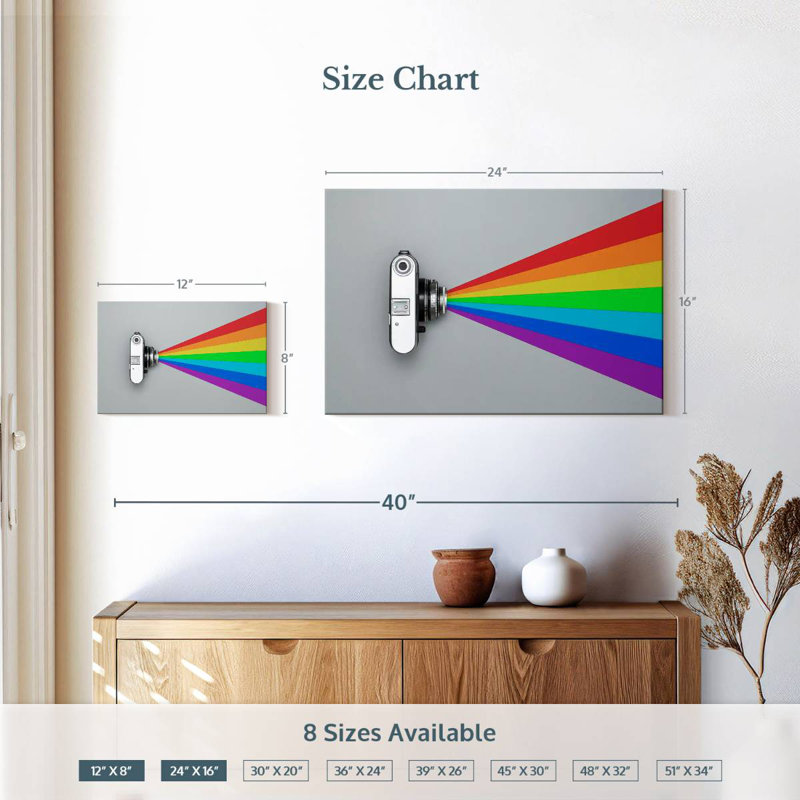 Senne Rainbow Camera Flash, 16" H x 24" W