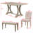 Shanequah 6-Piece Farmhouse Dining Table Set, Rectangular Trestle Table and 4 Upholstered Chairs & Bench for Dining Room,dining room set,dinning table set-895771827-895771836-895771837