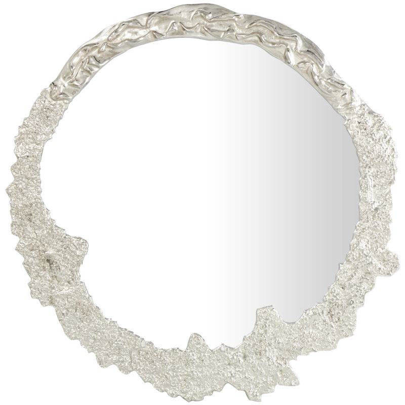 Aluminium Circle Wall Mirror, Silver