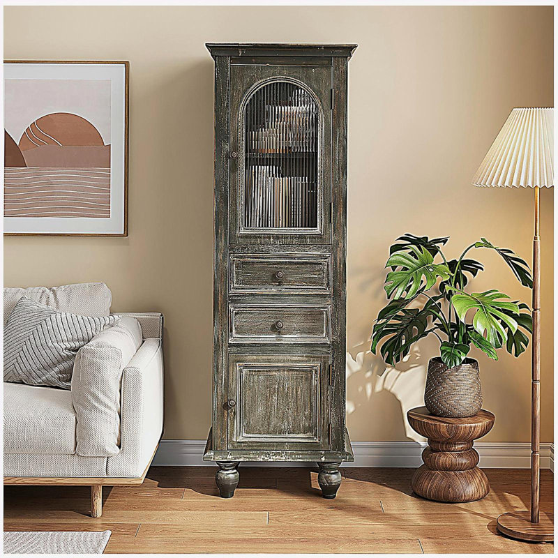 Armoire de rangement ferme Farmhouse, Noir/gris