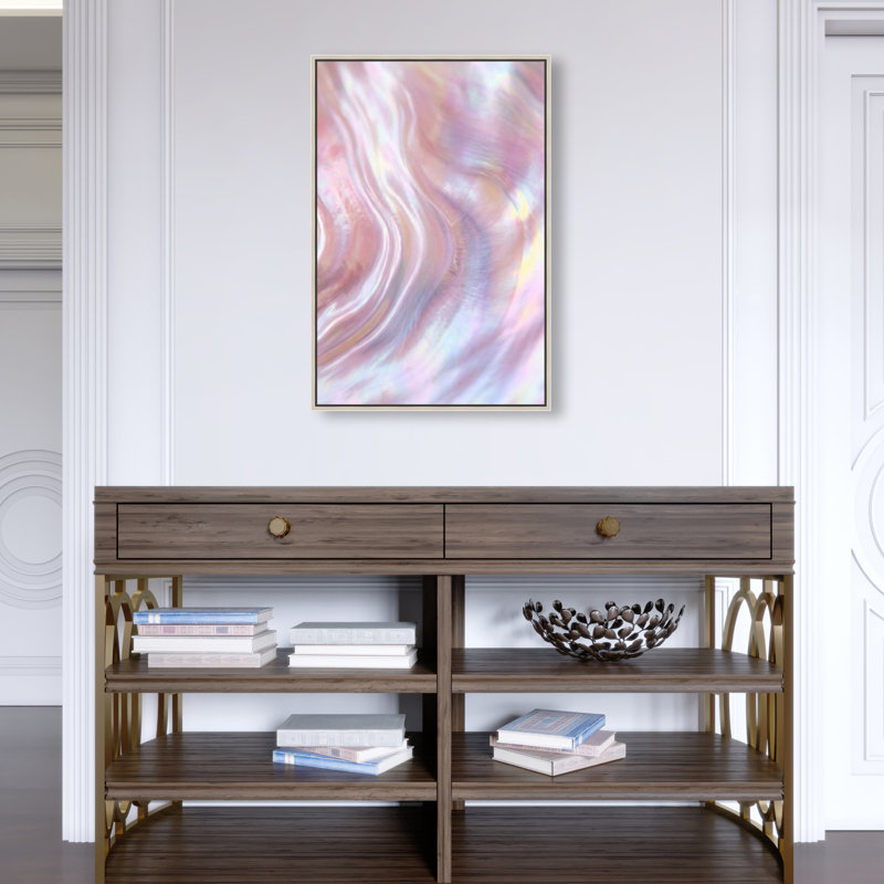 Iridescent Wave Print by Oliver Gal, 55"H x 37"W, Silver Floater Frame