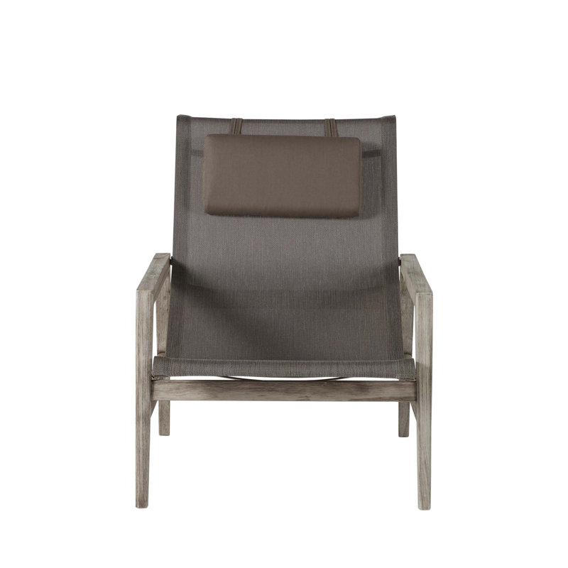 Coast Teak Patio Chair, Oyster Teak Frame/Gray Sling