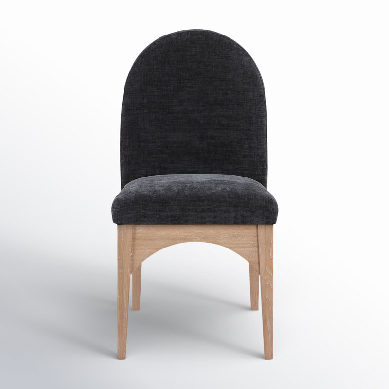 Waldorf 19.75'' H Upholstered Side Chair, Natural, Black Chenille