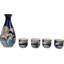Ensemble de 4 carafes en porcelaine Blue Moon
