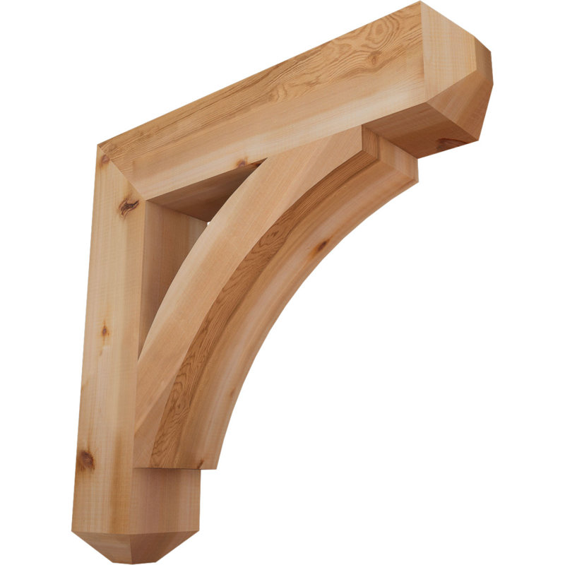 Thorton Craftsman Bracket, Western Red Cedar (Smooth), 30" H x 6" W x 30" D