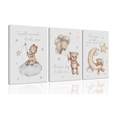 3 Piece Wrapped Canvas Wall Art