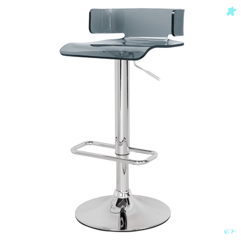 Tabouret pivotant gris et chrome