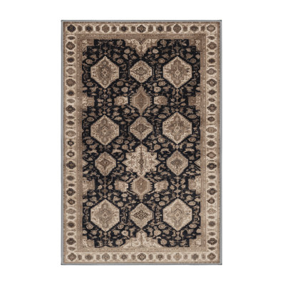Machine Washable Persian Gray Area Rug