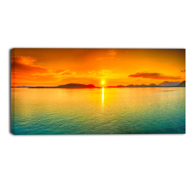 Landscape Sunset Panorama Canvas Photograph Print - Sunset Panorama