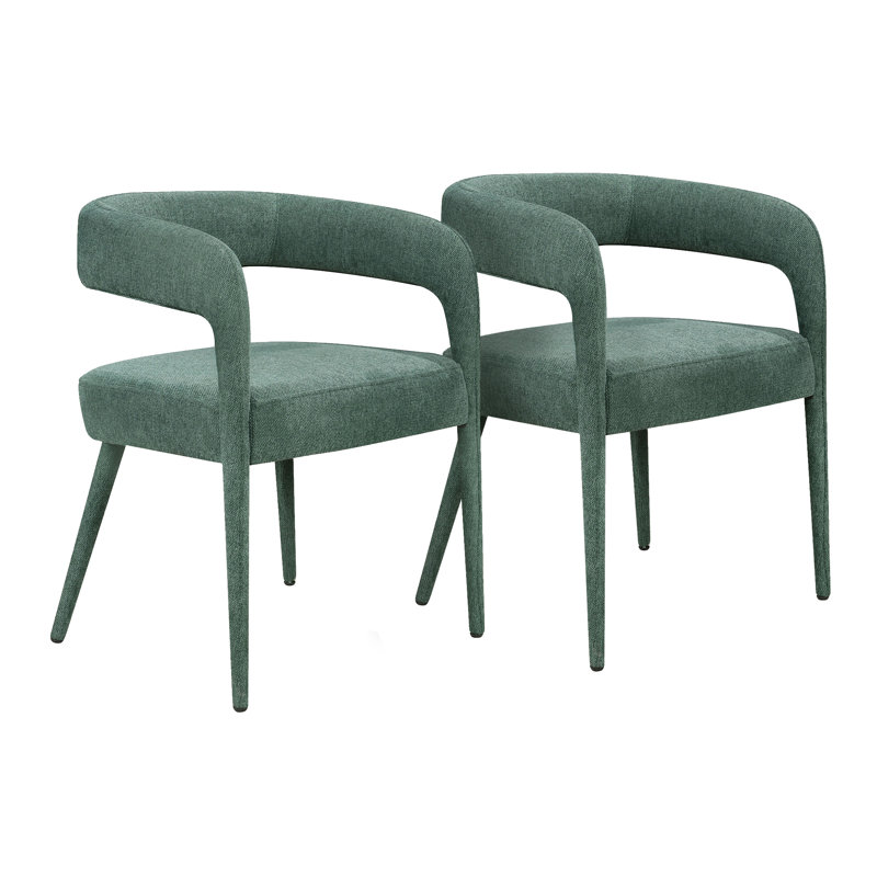 Ensemble de chaises d'appoint 2 pièces Carolin, Bleu sarcelle