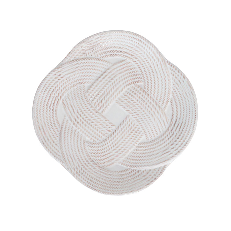 Le Panier Mystic Knot Dessert/Salad Plate, Whitewash
