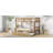 Everwyn Twin Over Twin Rubber Wood Bunk Bed with Trundle, Convertible to 2 Twin Beds, Natural-115684372