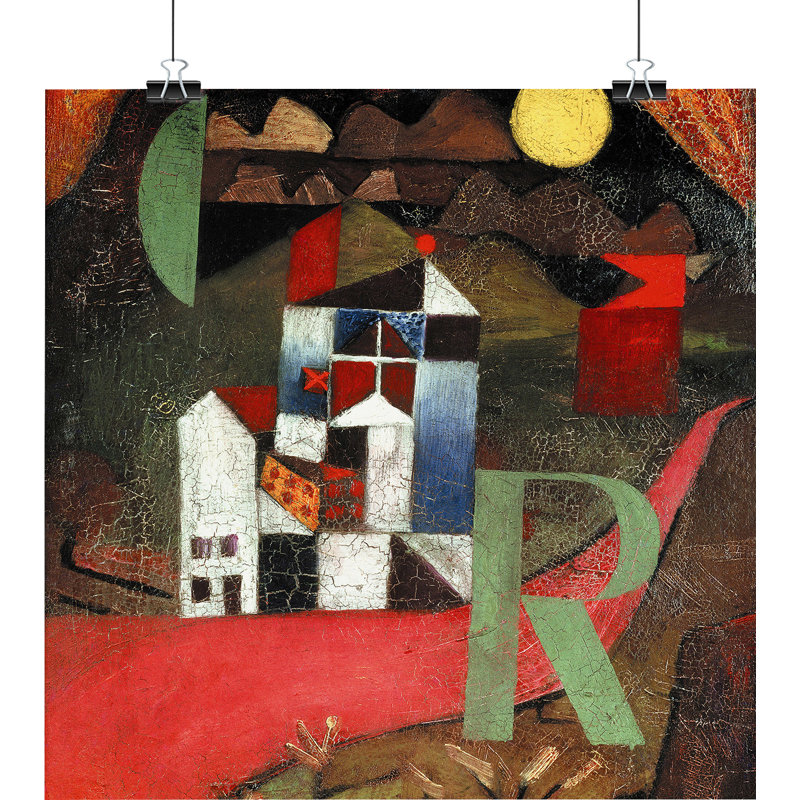 Paul Klee the Letter R - Wall Art, 30.48 x 30.48cm x 0.2cm D